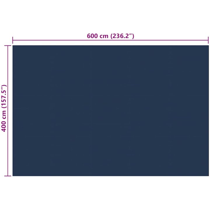 Värmeduk för pool PE 600x400 cm svart och blå vidaXL 600 x 400 cm 110 μm – bild 5