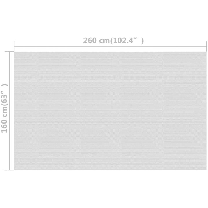 Värmeduk för pool PE grå vidaXL 260 x 160 cm – bild 4
