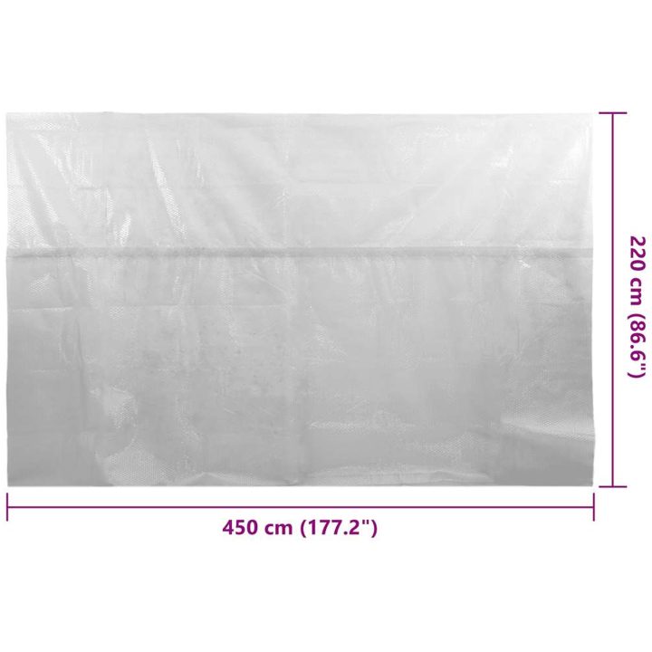 Värmeduk för pool PE grå vidaXL 450 x 220 cm – bild 6