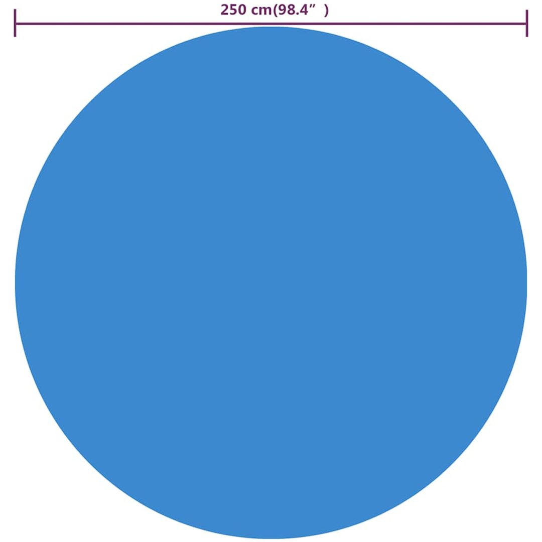 Värmeduk pool PE blå vidaXL ⌀250 cm – bild 4
