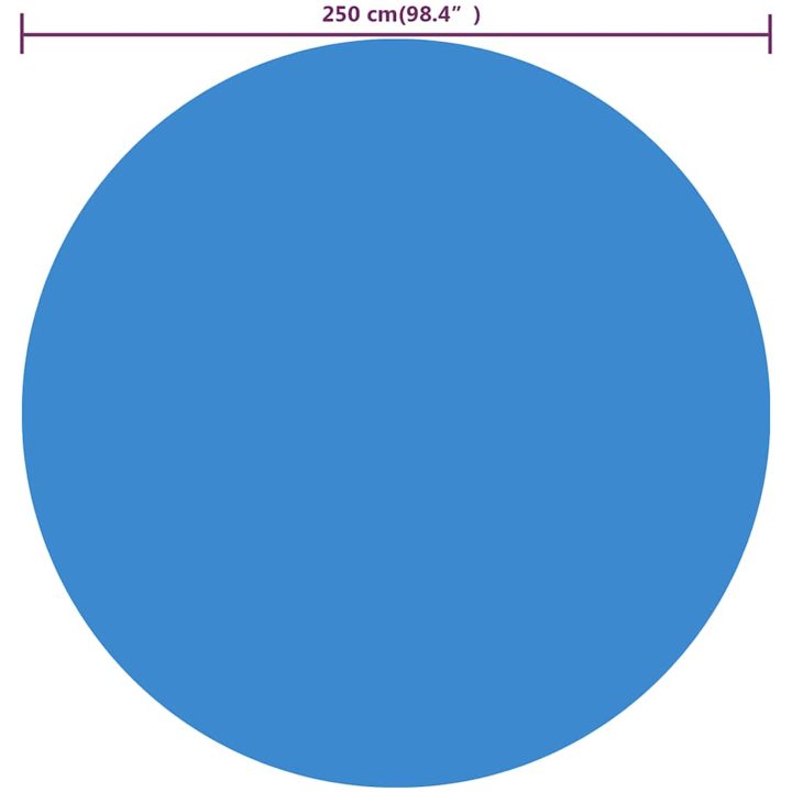 Värmeduk pool PE blå vidaXL ⌀250 cm – bild 4
