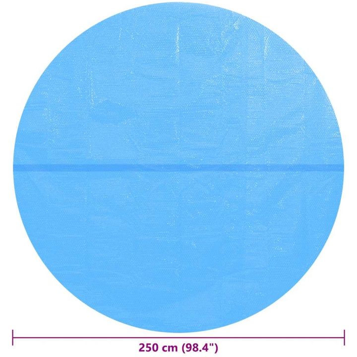 Värmeduk pool PE blå vidaXL ⌀250 cm – bild 6