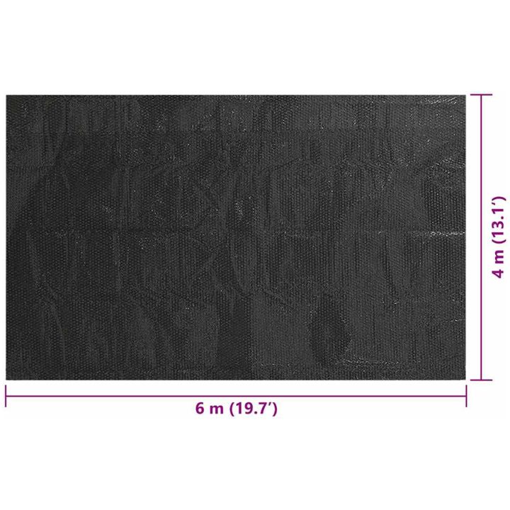 Värmeduk pool PE rektangulär svart vidaXL 600 x 400 cm 200 μm – bild 6