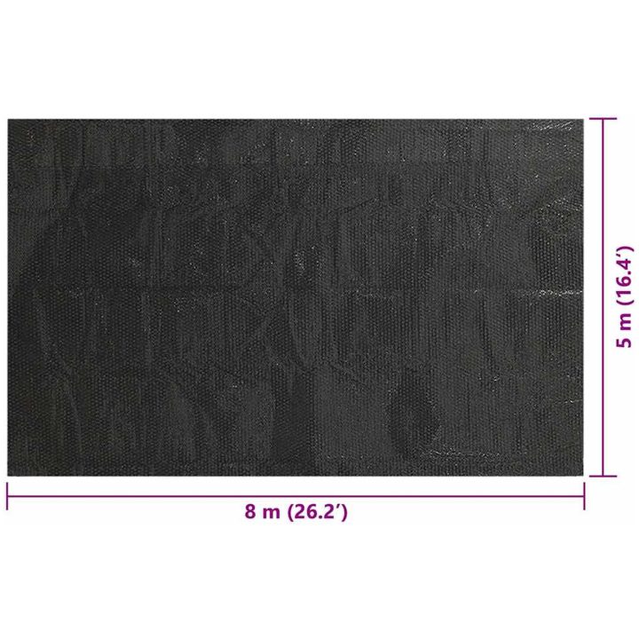 Värmeduk pool rektangulär svart vidaXL 800 x 500 cm 200 μm – bild 6