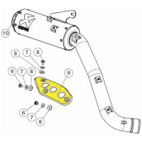 Värmesköld Akrapovic Ersättningsdel Silver AKRAPOVIC