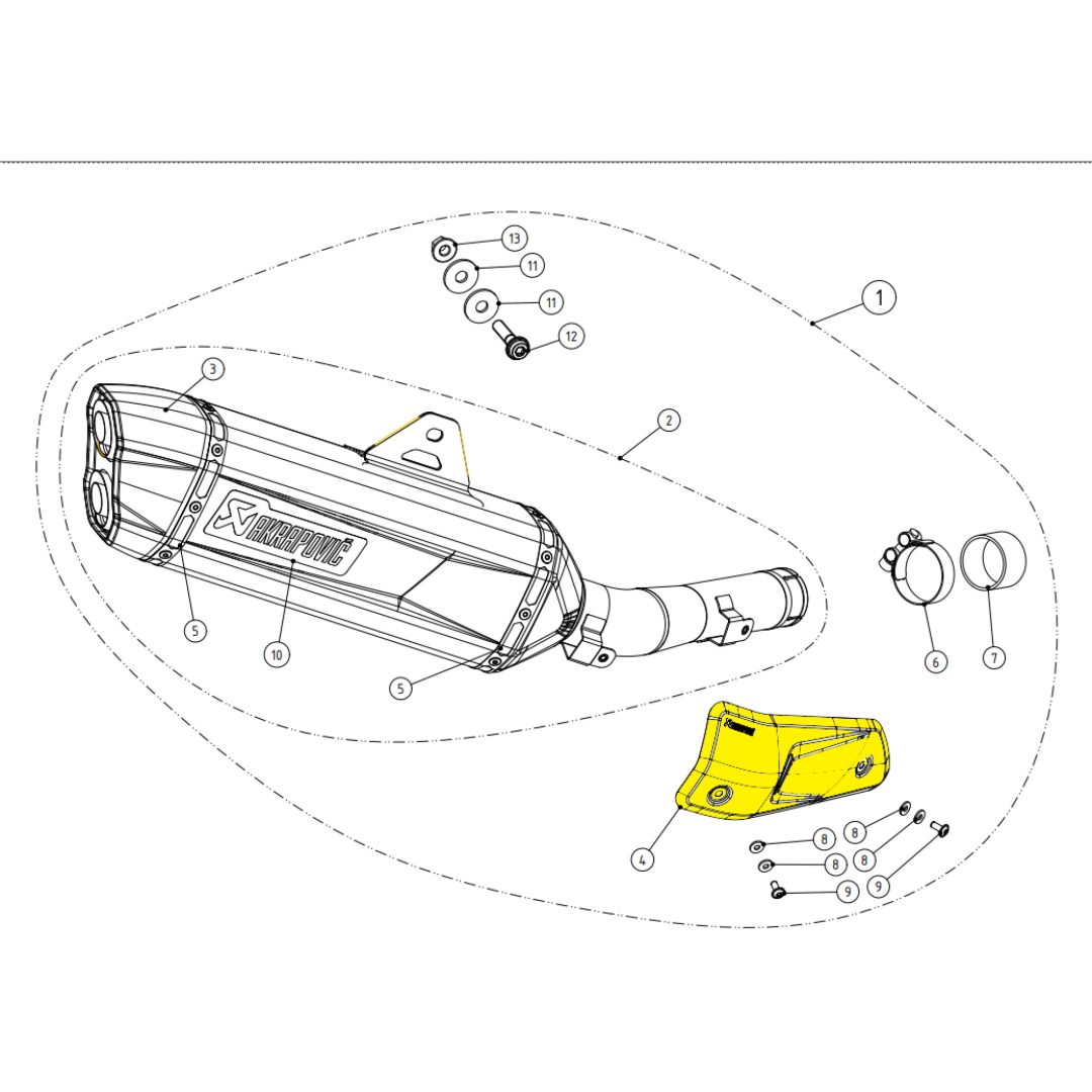 Värmesköld Kolfiber Akrapovic