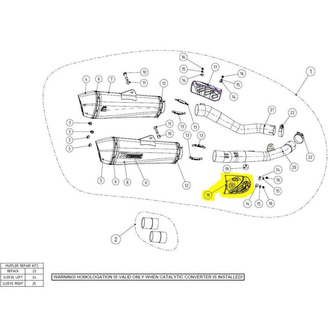 Värmesköld Kolfiber Akrapovic