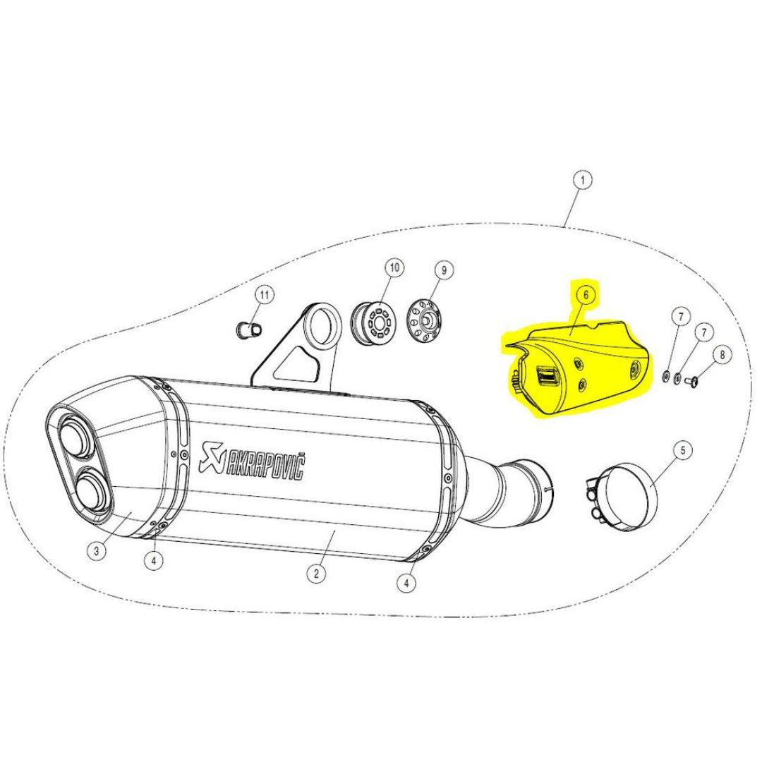 Värmesköld Kolfiber Akrapovic Värmesköld