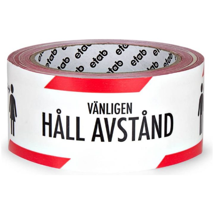 Varningstejp, 9243 ETAB TEJP HÅLL AVSTÅND 9243 33M – bild 2