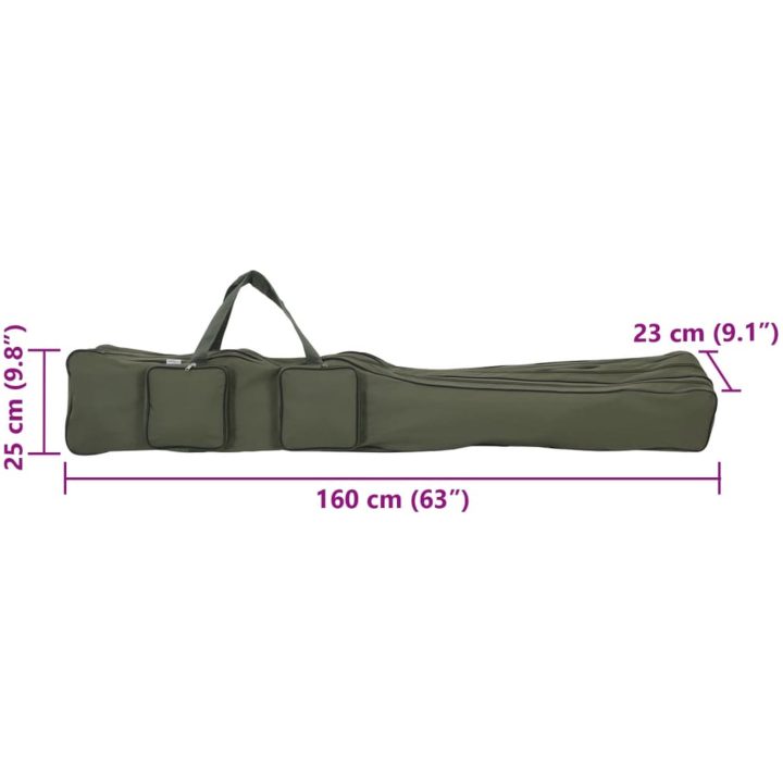 Väska för fiskespö mörkgrön 160 cm oxford-tyg vidaXL 150 cm – bild 7