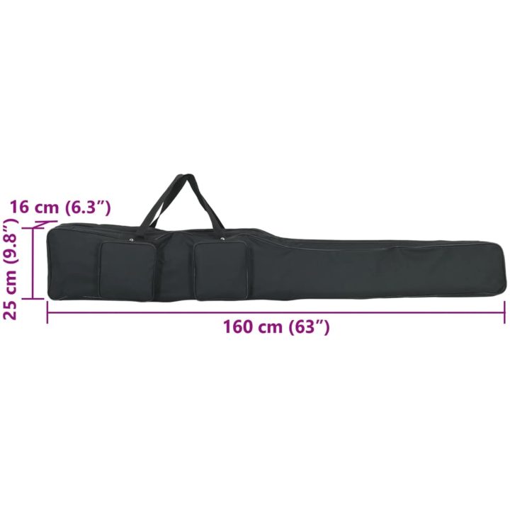 Väska för fiskespö svart 160 cm oxford-tyg vidaXL 150 cm – bild 7