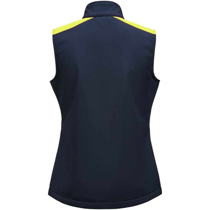 Väst Dam Softshell Marinblå/neongul Printer PRIME XS – bild 2