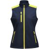 Väst Dam Softshell Marinblå/neongul Printer PRIME XS – miniatyr 1