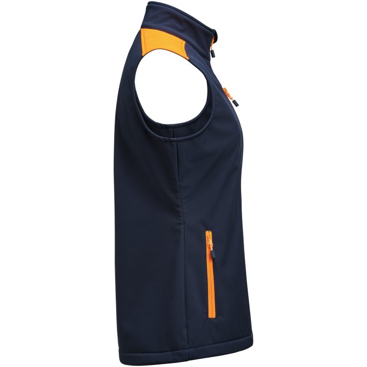 Väst Dam Softshell Marinblå/neonorange Printer PRIME XS – bild 5