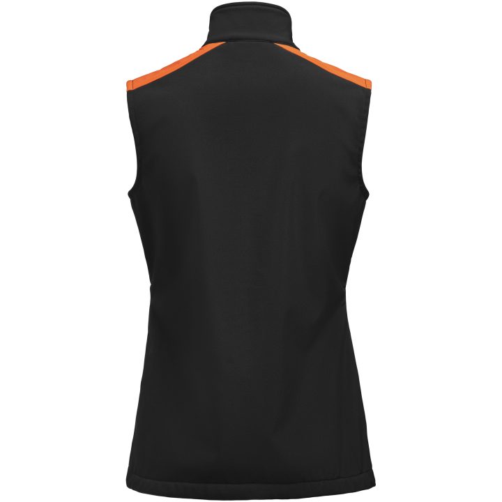 Väst Dam Softshell Svart/orange Printer PRIME XS – bild 3