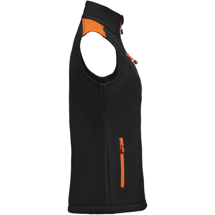 Väst Dam Softshell Svart/orange Printer PRIME XS – bild 4