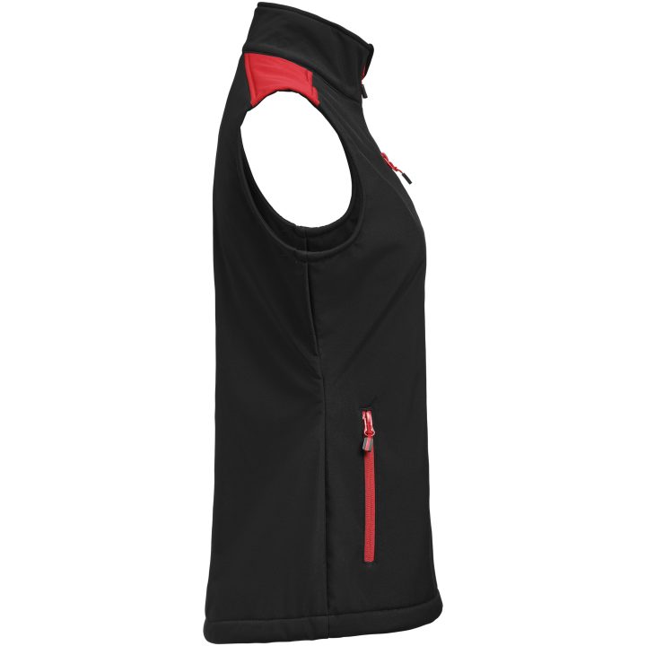 Väst Dam Softshell Svart/röd Printer PRIME XS – bild 5
