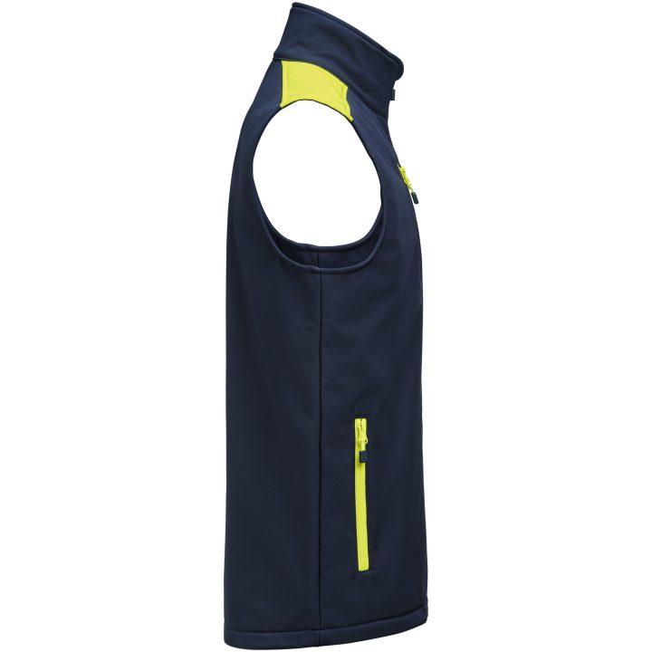 Väst Softshell Marinblå/neongul Printer PRIME s – bild 4