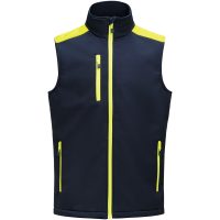 Väst Softshell Marinblå/neongul Printer PRIME