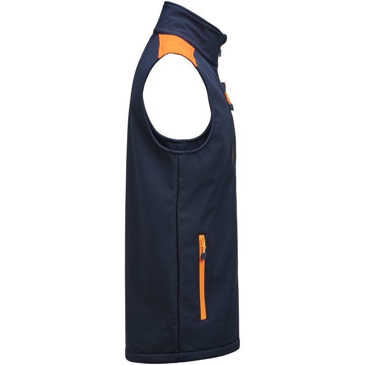 Väst Softshell Marinblå/neonorange Printer PRIME s – bild 3