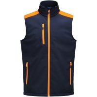 Väst Softshell Marinblå/neonorange Printer PRIME