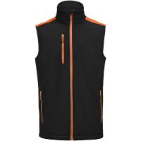Väst Softshell Svart/orange Printer PRIME
