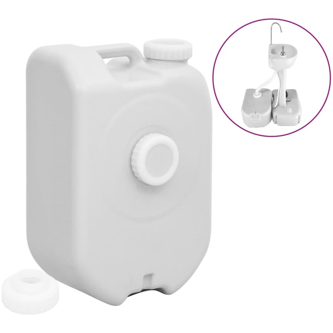Vattendunk med adapter 24 L grå vidaXL