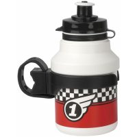 Vattenflaska 350ml Race+ Rotativ Hållare Vit Clip On Kork Polisport