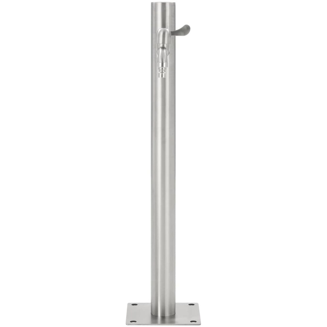 Vattenpost för trädgården 65 cm rostfritt stål rund vidaXL – bild 4