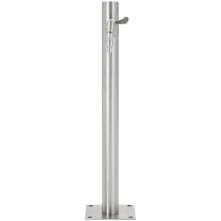 Vattenpost för trädgården 65 cm rostfritt stål rund vidaXL – bild 4