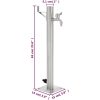 Vattenpost för trädgården 65 cm rostfritt stål rund vidaXL – miniatyr 8
