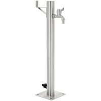 Vattenpost för trädgården 65 cm rostfritt stål rund vidaXL