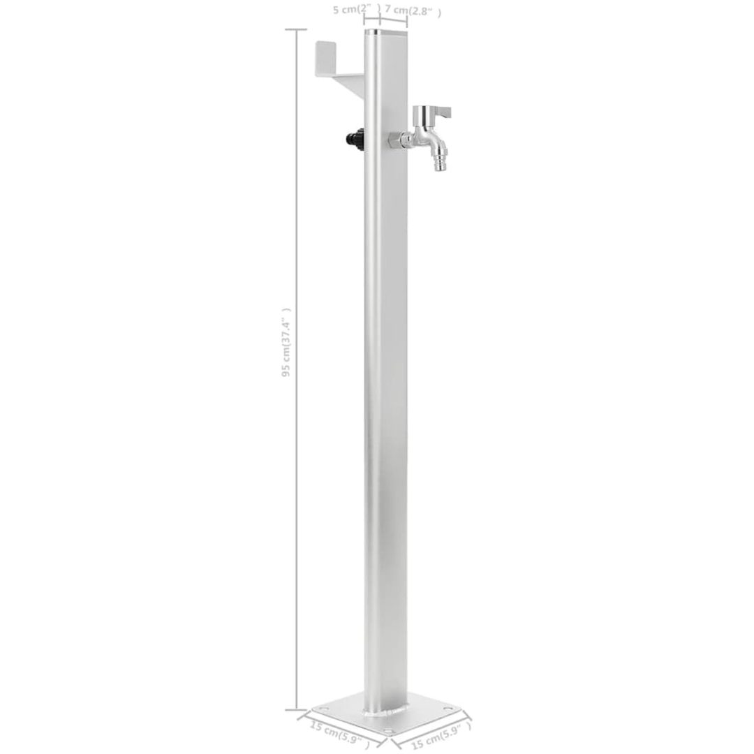Vattenpost för trädgården 95 cm aluminium vidaXL – bild 8