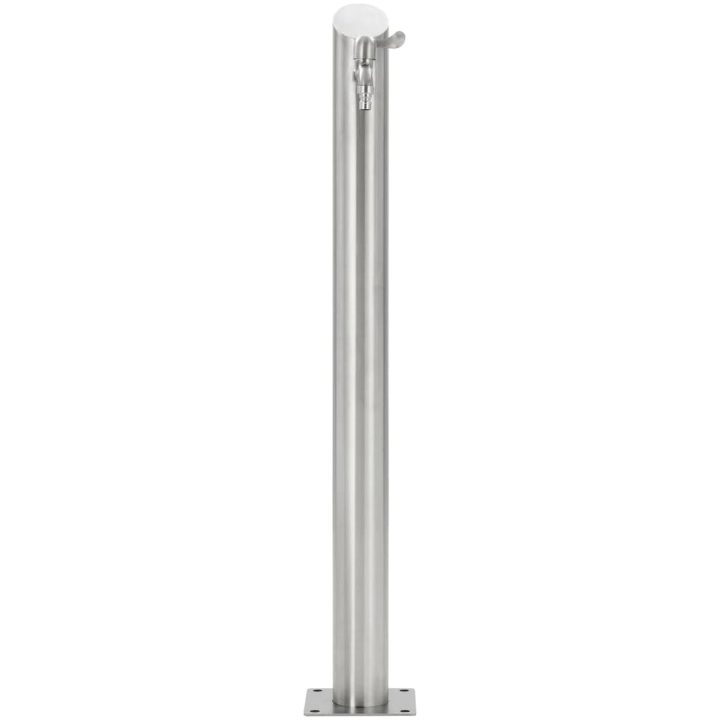 Vattenpost för trädgården 95 cm rostfritt stål rund vidaXL – bild 4