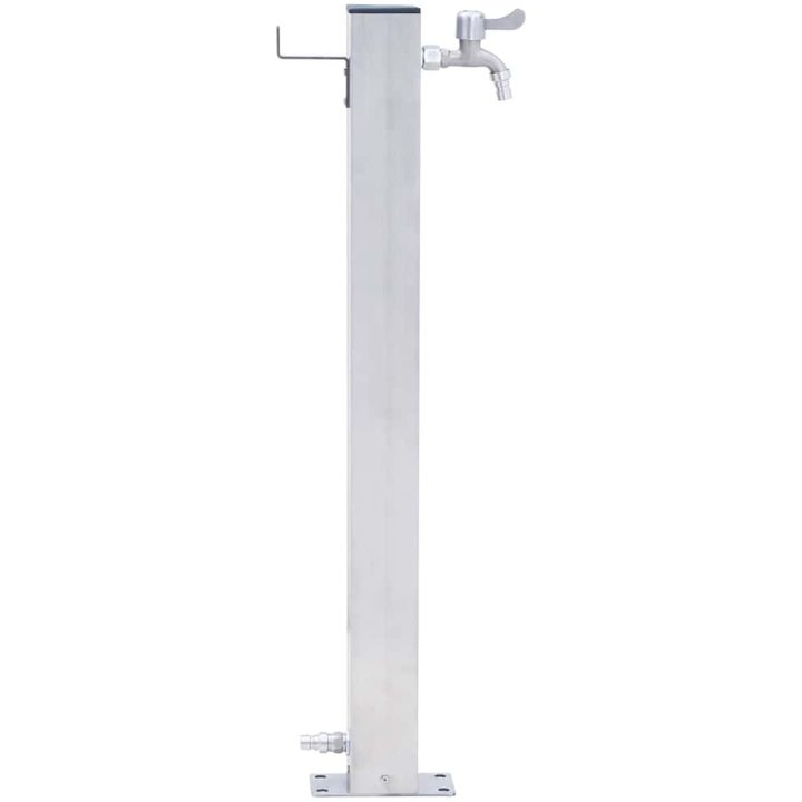 Vattenpost rostfritt stål fyrkantig vidaXL 40 cm – bild 3