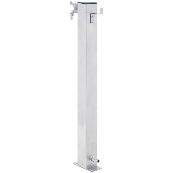 Vattenpost rostfritt stål fyrkantig vidaXL 40 cm – bild 4