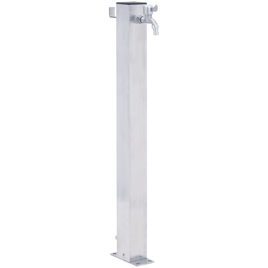 Vattenpost rostfritt stål fyrkantig vidaXL 40 cm