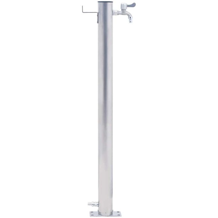 Vattenpost rostfritt stål rund vidaXL 40 cm – bild 3