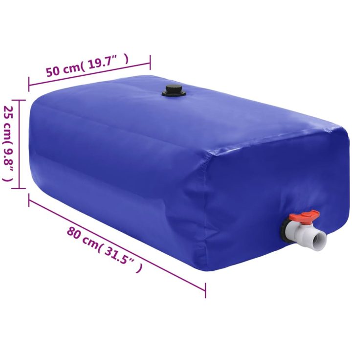 Vattentank med kran vikbar PVC vidaXL 100 l – bild 7