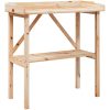 Växtbord med hylla 78x38x82,5 cm massivt granträ vidaXL – miniatyr 2