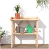 Växtbord med hylla 78x38x82,5 cm massivt granträ vidaXL – miniatyr 3