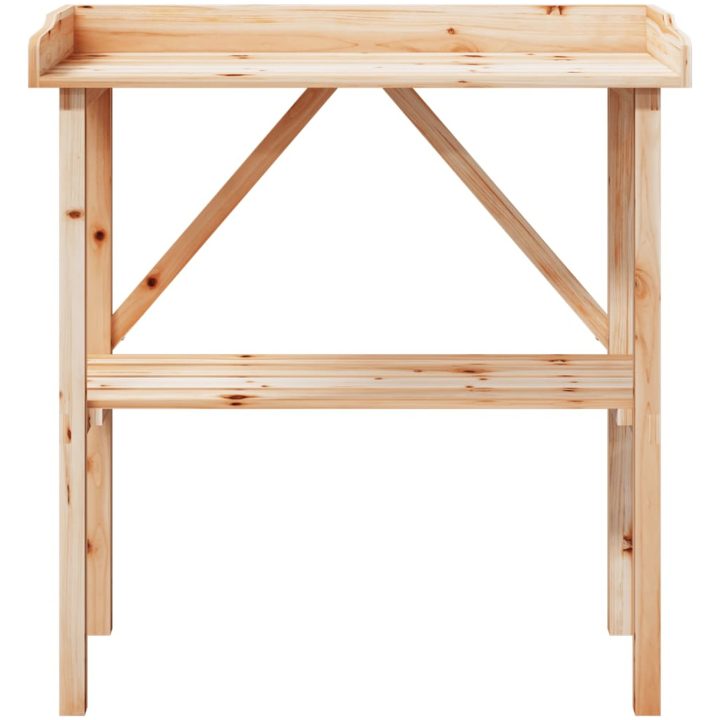 Växtbord med hylla 78x38x82,5 cm massivt granträ vidaXL – bild 4
