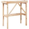Växtbord med hylla 78x38x82,5 cm massivt granträ vidaXL – miniatyr 6