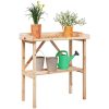 Växtbord med hylla 78x38x82,5 cm massivt granträ vidaXL – miniatyr 1