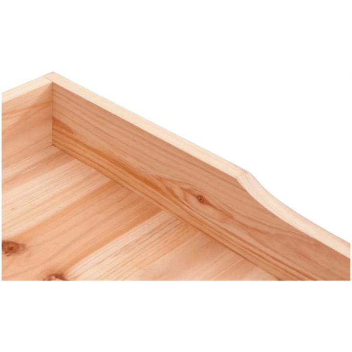 Växtbord med hylla brun 78x38x82,5 cm massivt granträ vidaXL – bild 7