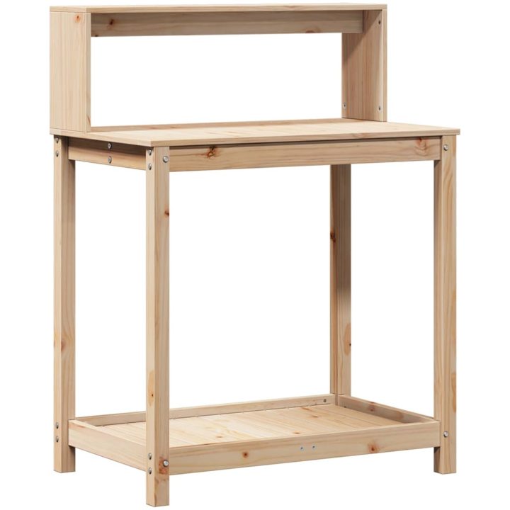 Växtbord med hylla massiv furu vidaXL 82,5 x 50 x 109,5 cm – bild 2
