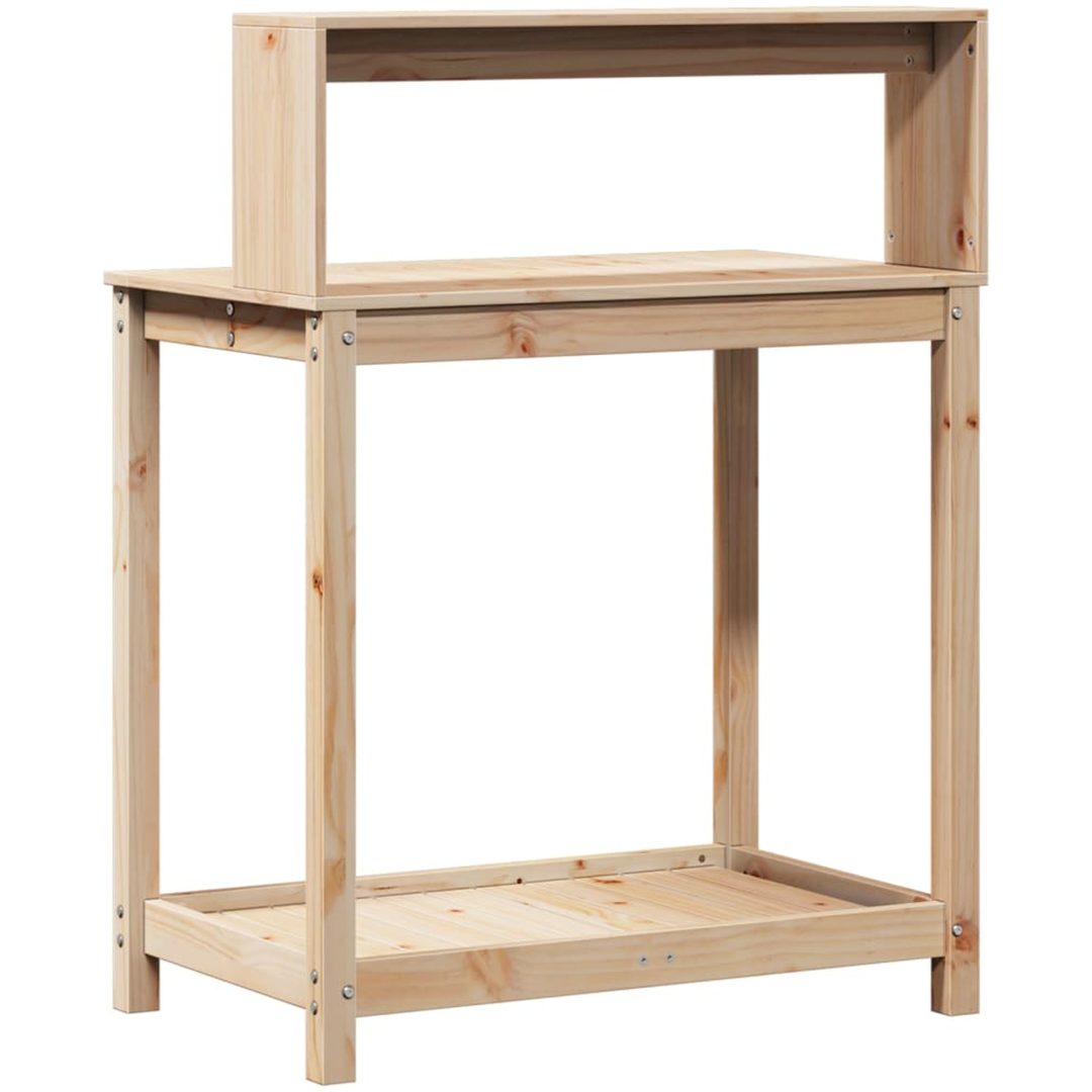 Växtbord med hylla massiv furu vidaXL 82,5 x 50 x 109,5 cm – bild 7