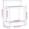 Växtbord med hylla massiv furu vidaXL 82,5 x 50 x 109,5 cm – miniatyr 10
