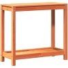 Växtbord med hylla vaxad brun massiv furu vidaXL 82.5 x 35 x 75 cm – miniatyr 2