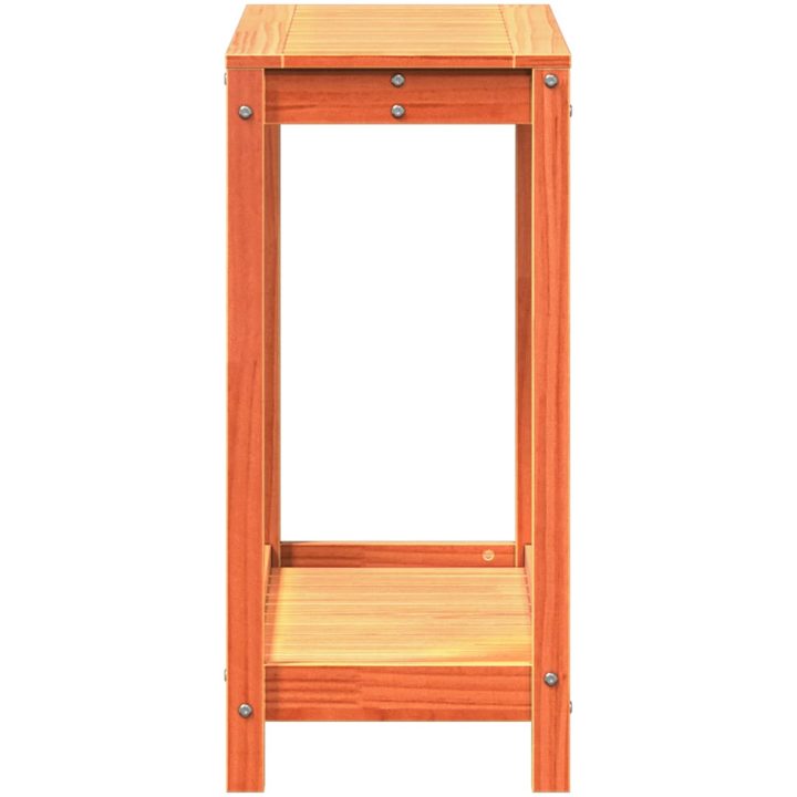 Växtbord med hylla vaxad brun massiv furu vidaXL 82.5 x 35 x 75 cm – bild 6